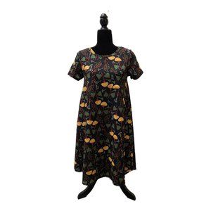 Lula Roe Green, Gold, and Black Carly Dress, XXS, Pre-owned